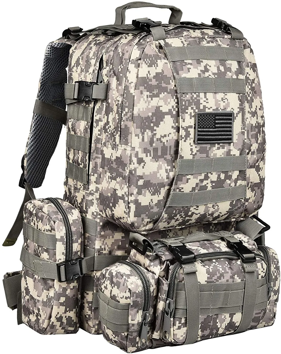 50L Military MOLLE 600D 4 in 1 Tactical Army Backpack