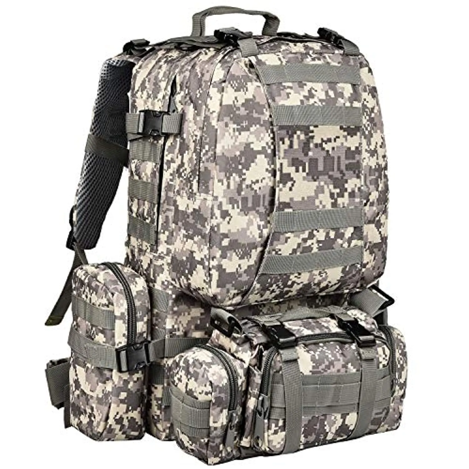 50L Military MOLLE 600D 4 in 1 Tactical Army Backpack