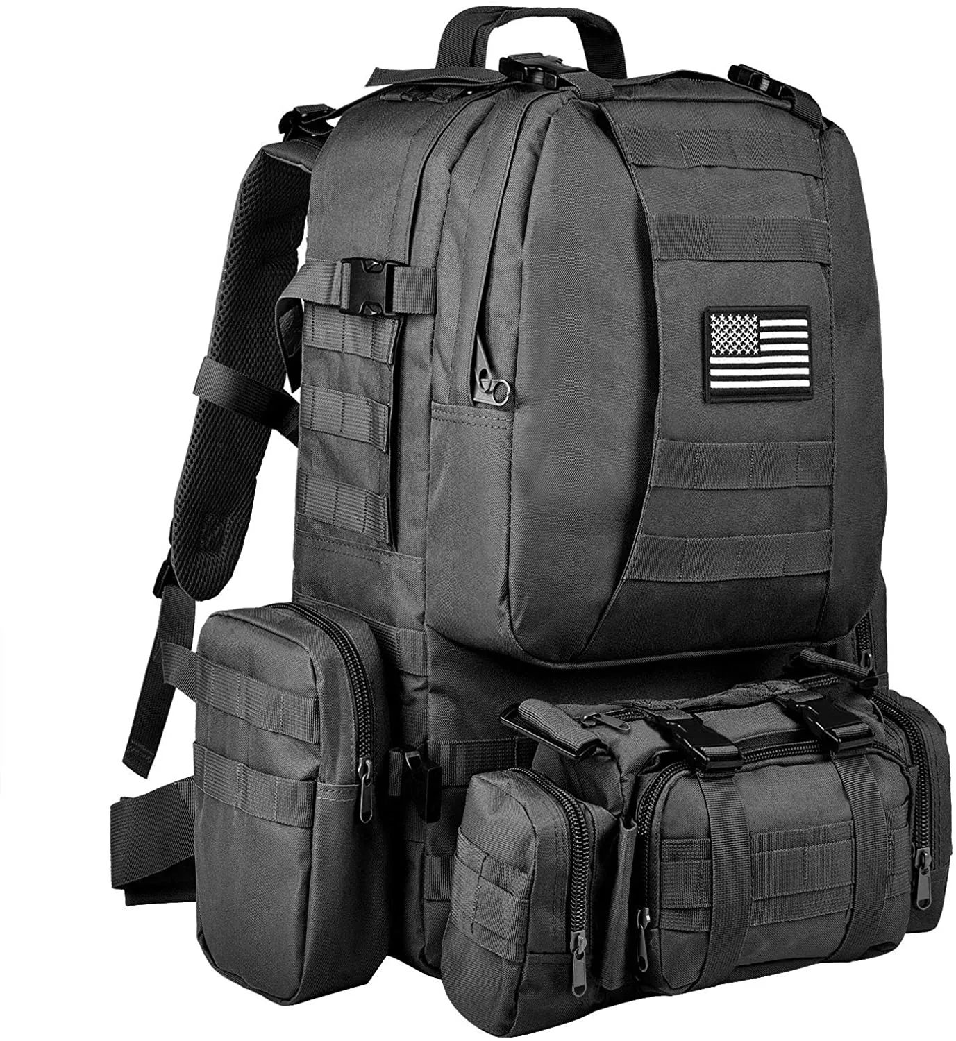 50L Military MOLLE 600D 4 in 1 Tactical Army Backpack