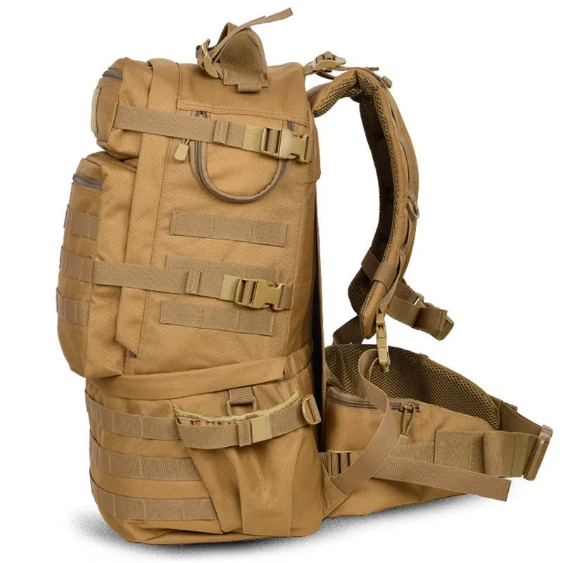 50L Military MOLLE Tactical Army Backpack with Waist Strap