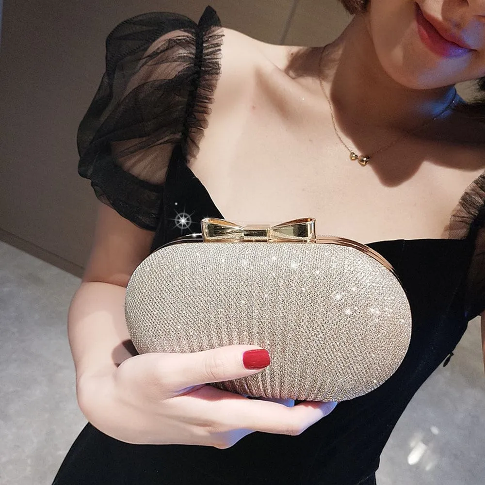 Bow Diamond Bling Evening Clutch | Party Clutch Purse | Party Sling Bag | Evening Bags