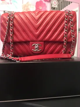 Chanel chevron flap bag