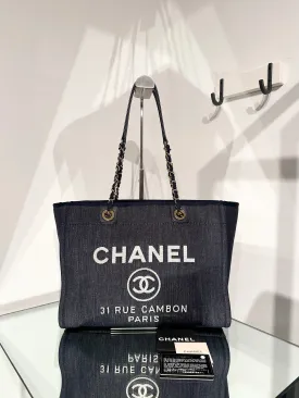 CHANEL Deauville Denim Small Tote