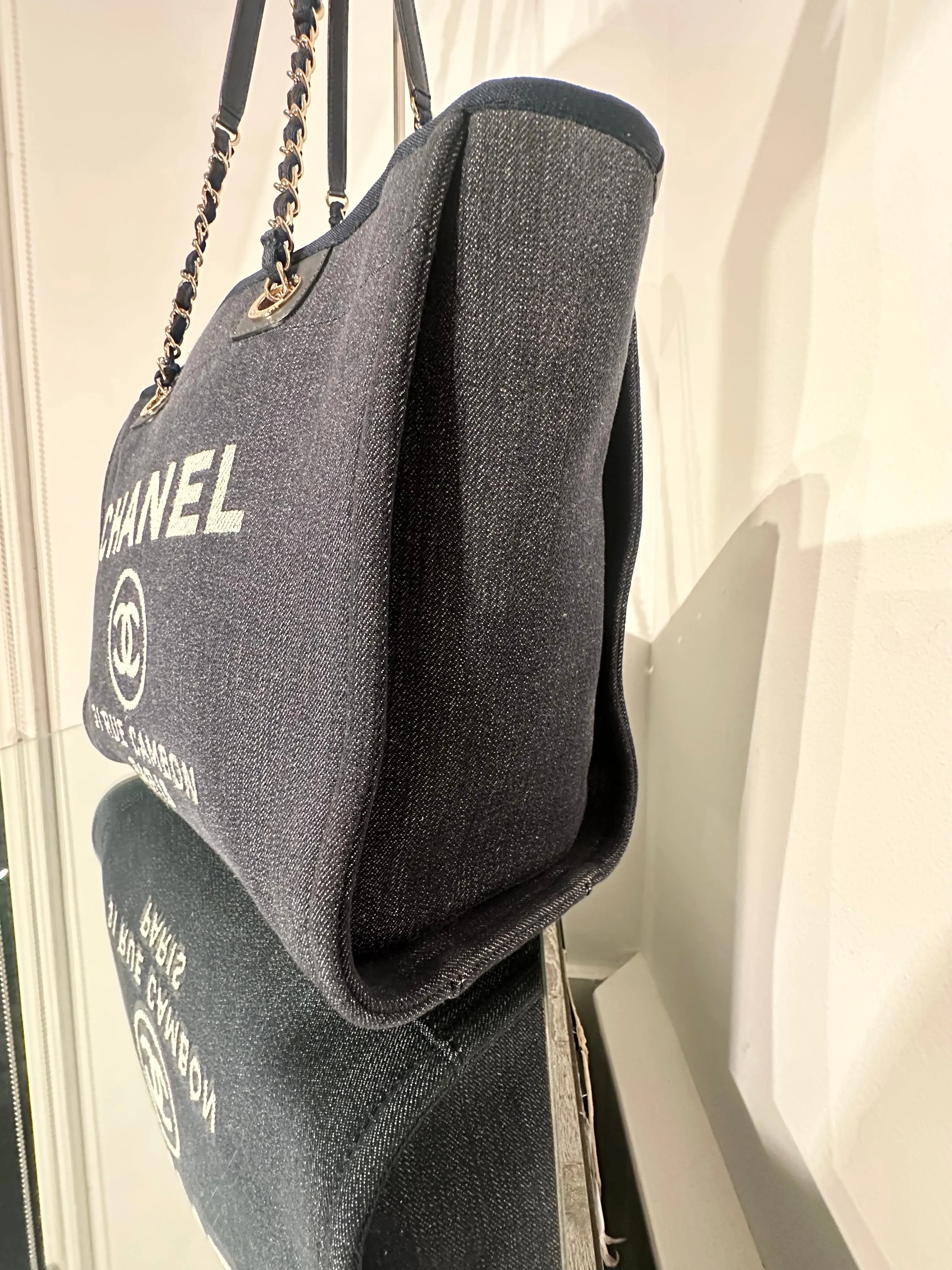 CHANEL Deauville Denim Small Tote