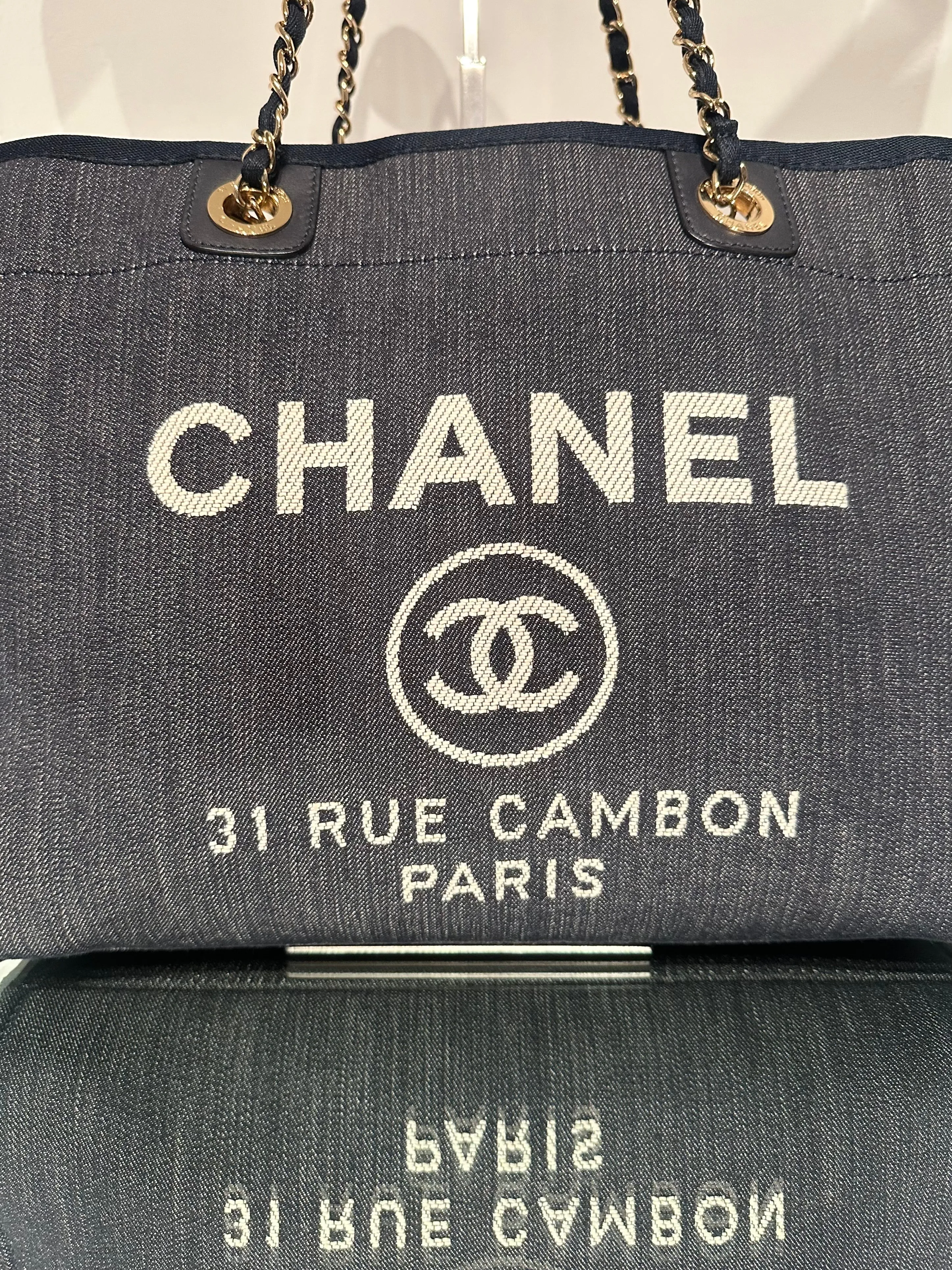 CHANEL Deauville Denim Small Tote