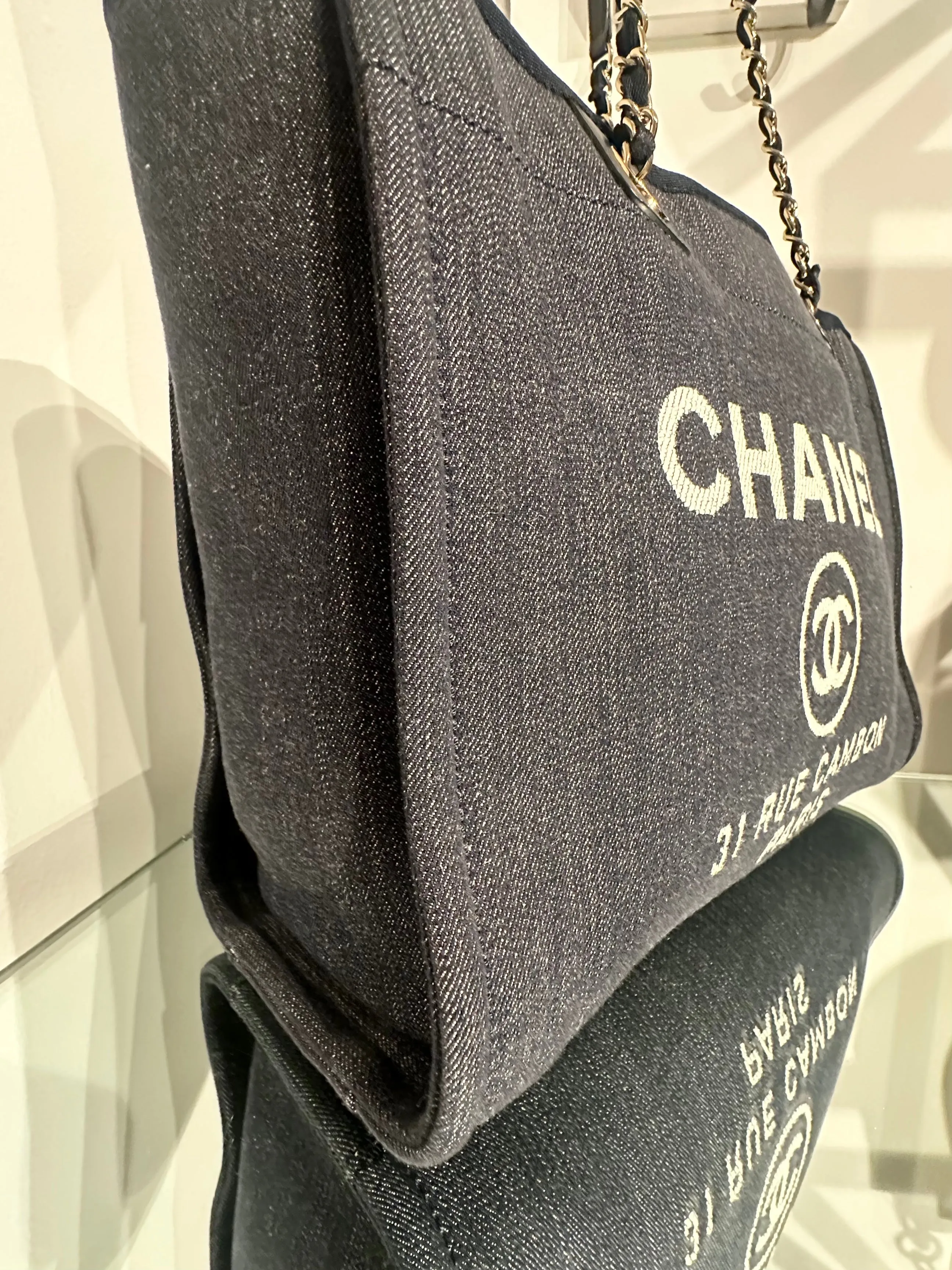 CHANEL Deauville Denim Small Tote