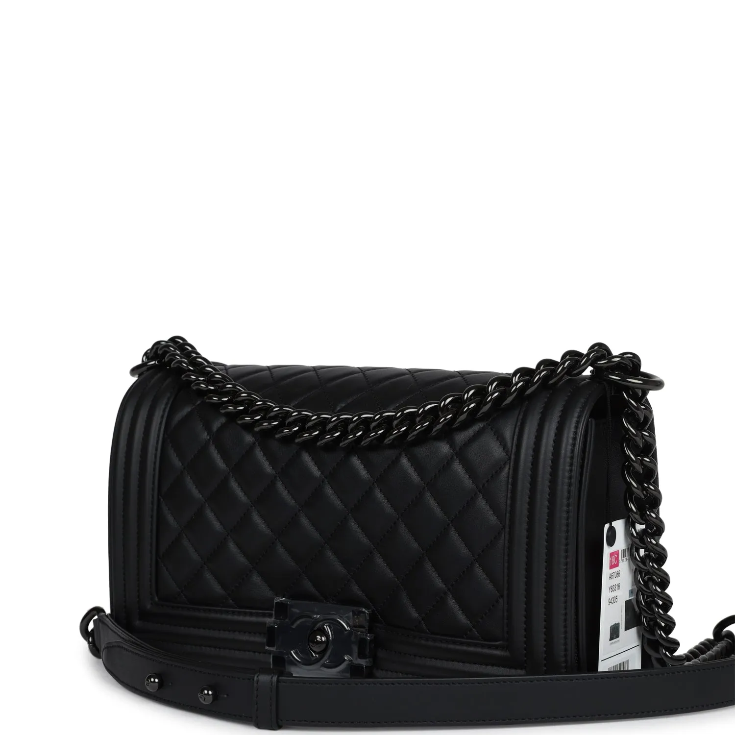 Chanel Medium Boy Bag SO Black Calfskin Black Hardware