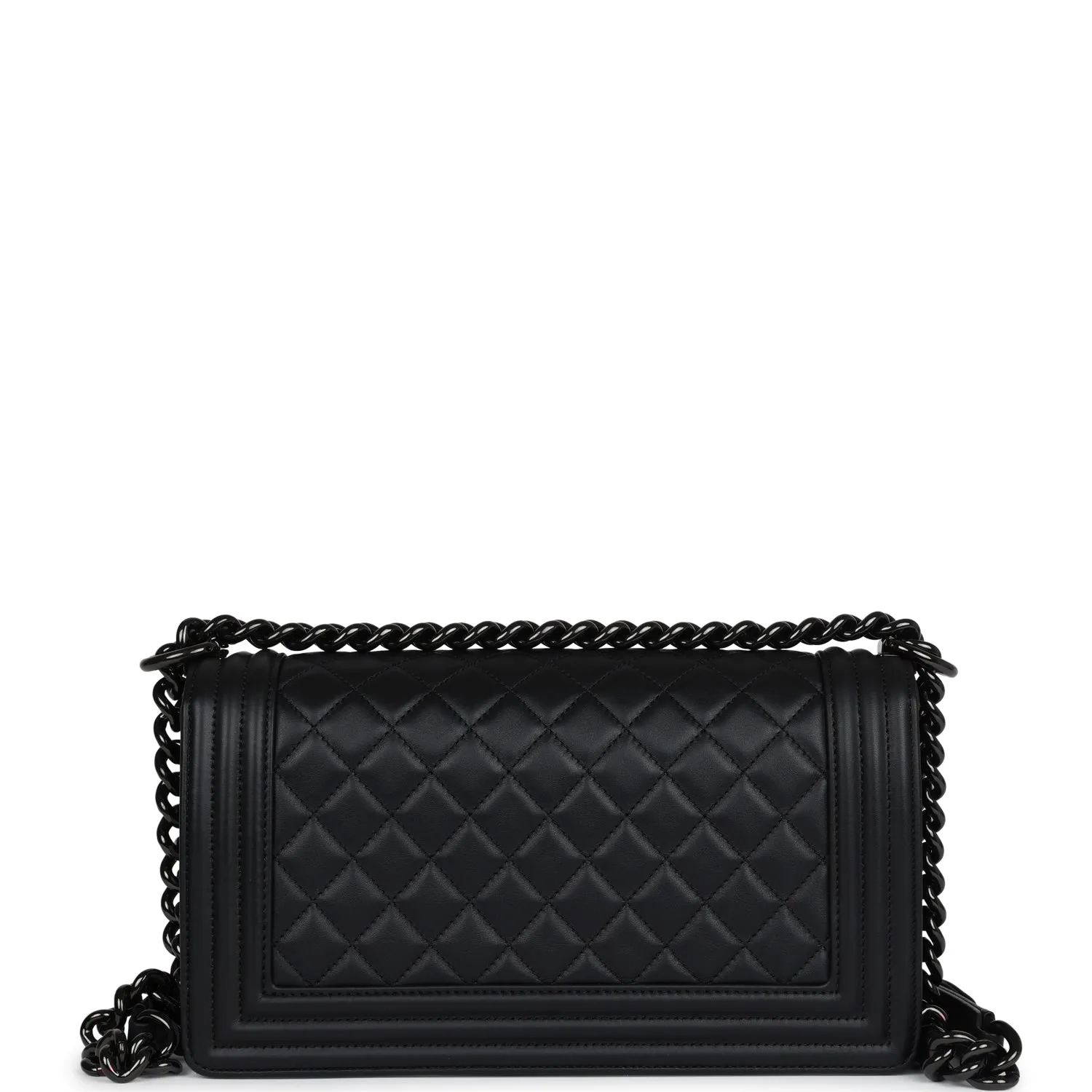 Chanel Medium Boy Bag SO Black Calfskin Black Hardware