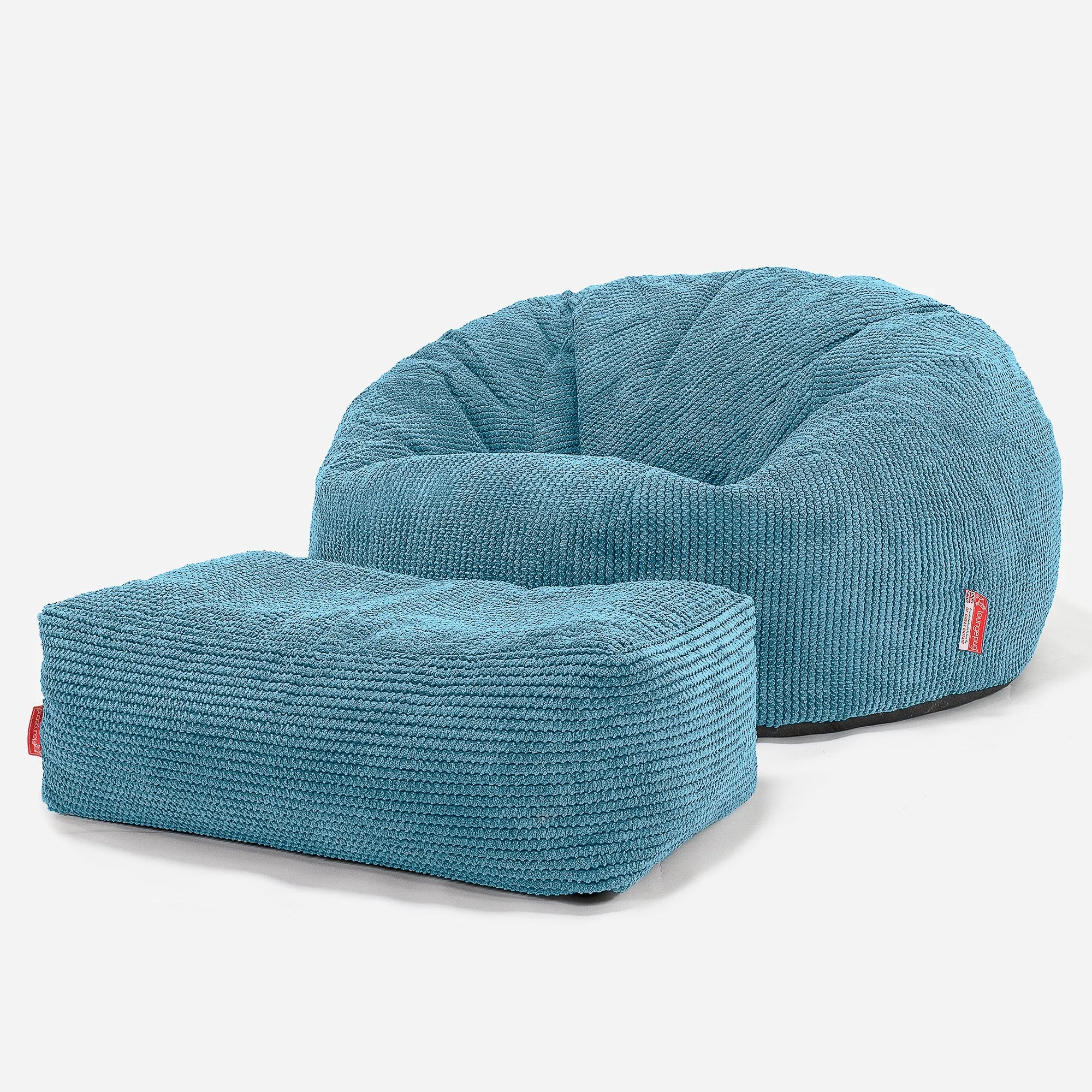 Children's Bean Bag Sofa 6-14 yr - Pom Pom Aegean Blue