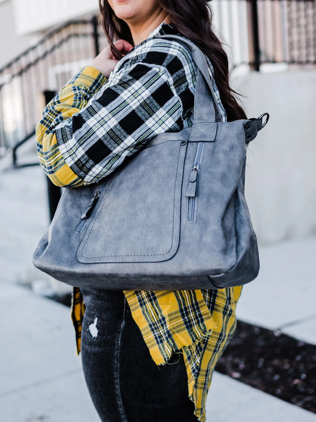 Classic Vegan Leather Tote Bag