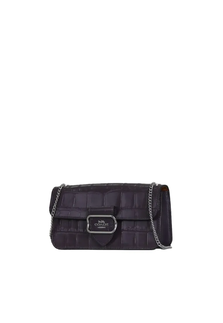 Coach Morgan Crossbody Bag Crocodile Embossed In Amethyst CN380