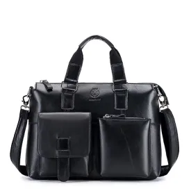 Distinguished Square Leather Holdall