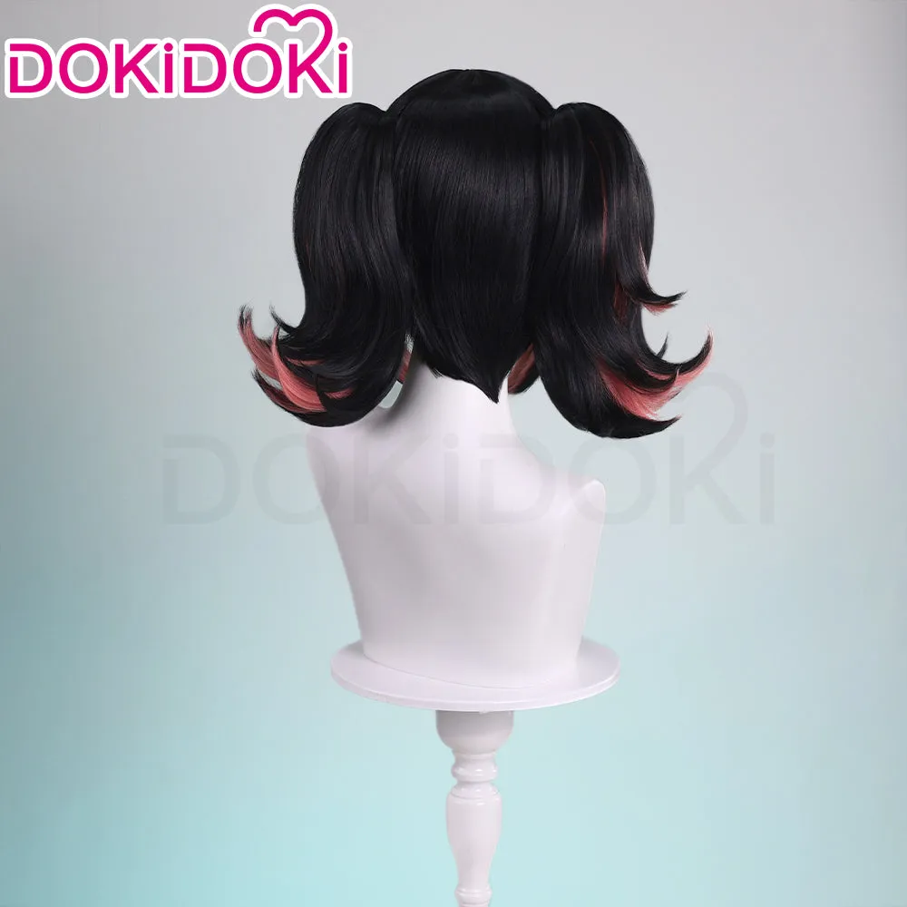 DokiDoki Game Zenless Zone Zero Cosplay Virtual Idol Wig Short Straight Black Pink Double Tail Hair