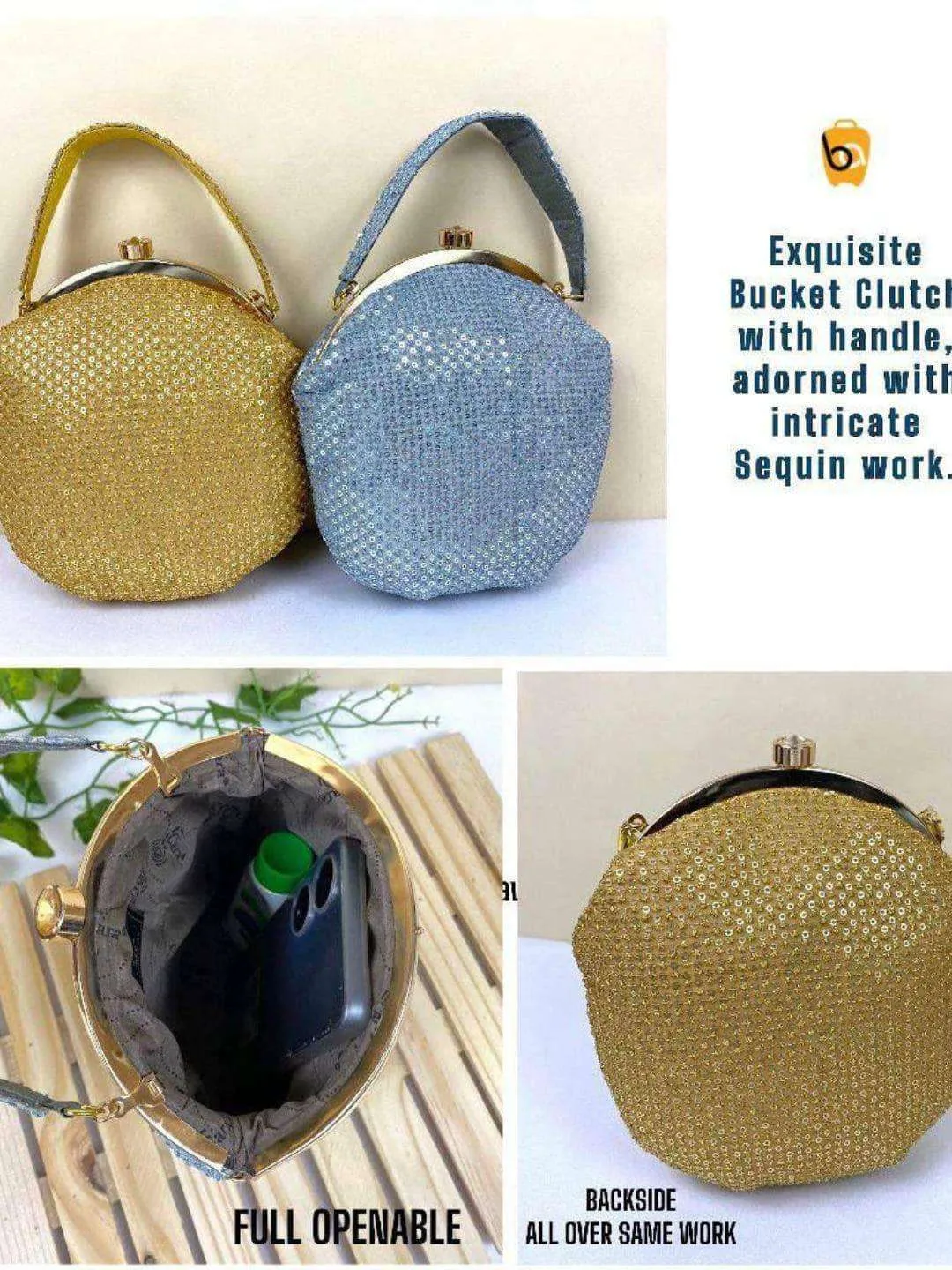 Exquisite Bucket Sequin Bags