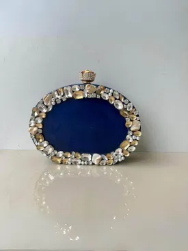 Floral Rhinestone Clutch Bag