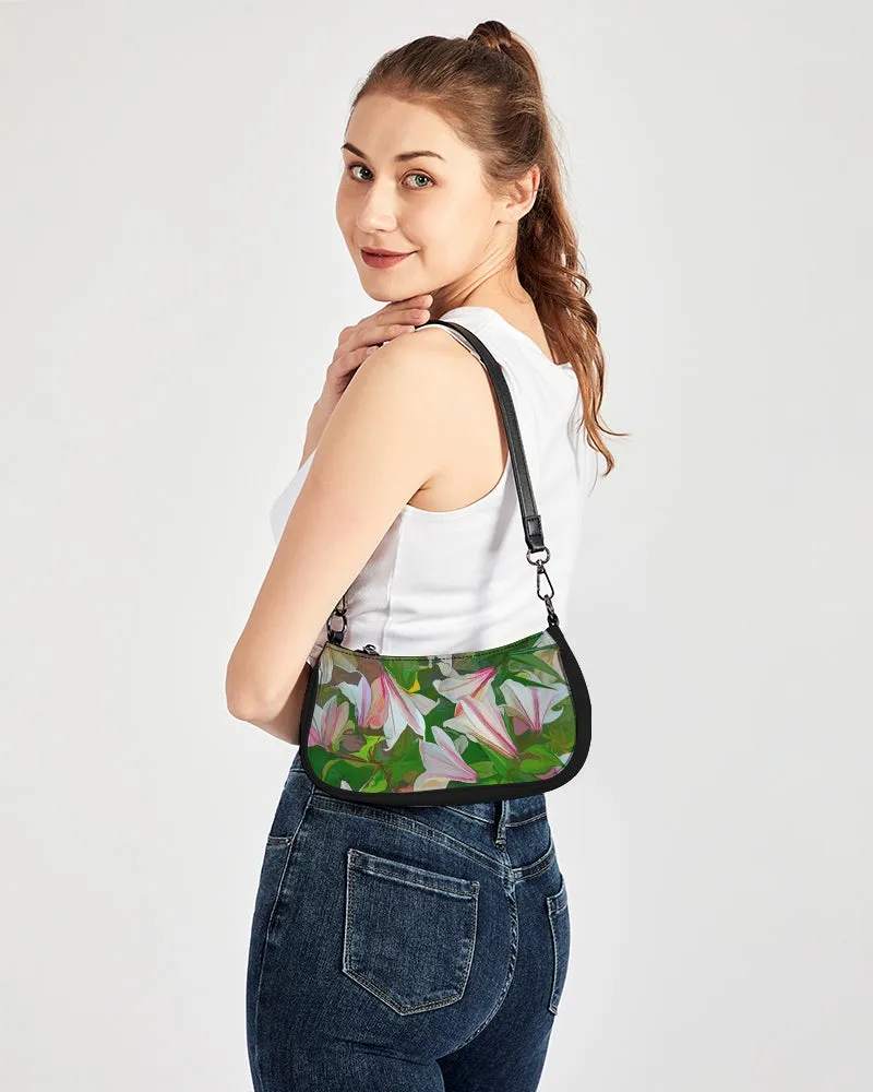 Flower Garden Dual Shoulder & Wristlet Canvas Pouch