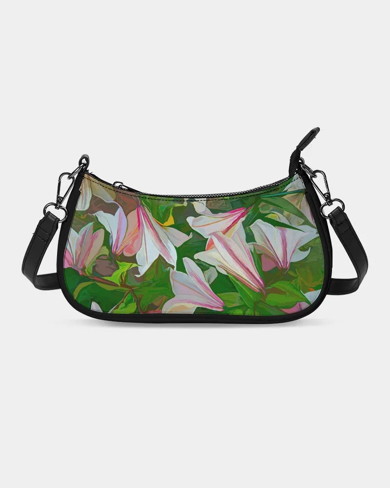 Flower Garden Dual Shoulder & Wristlet Canvas Pouch