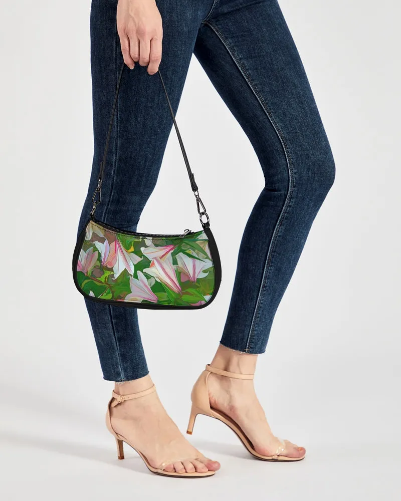 Flower Garden Dual Shoulder & Wristlet Canvas Pouch