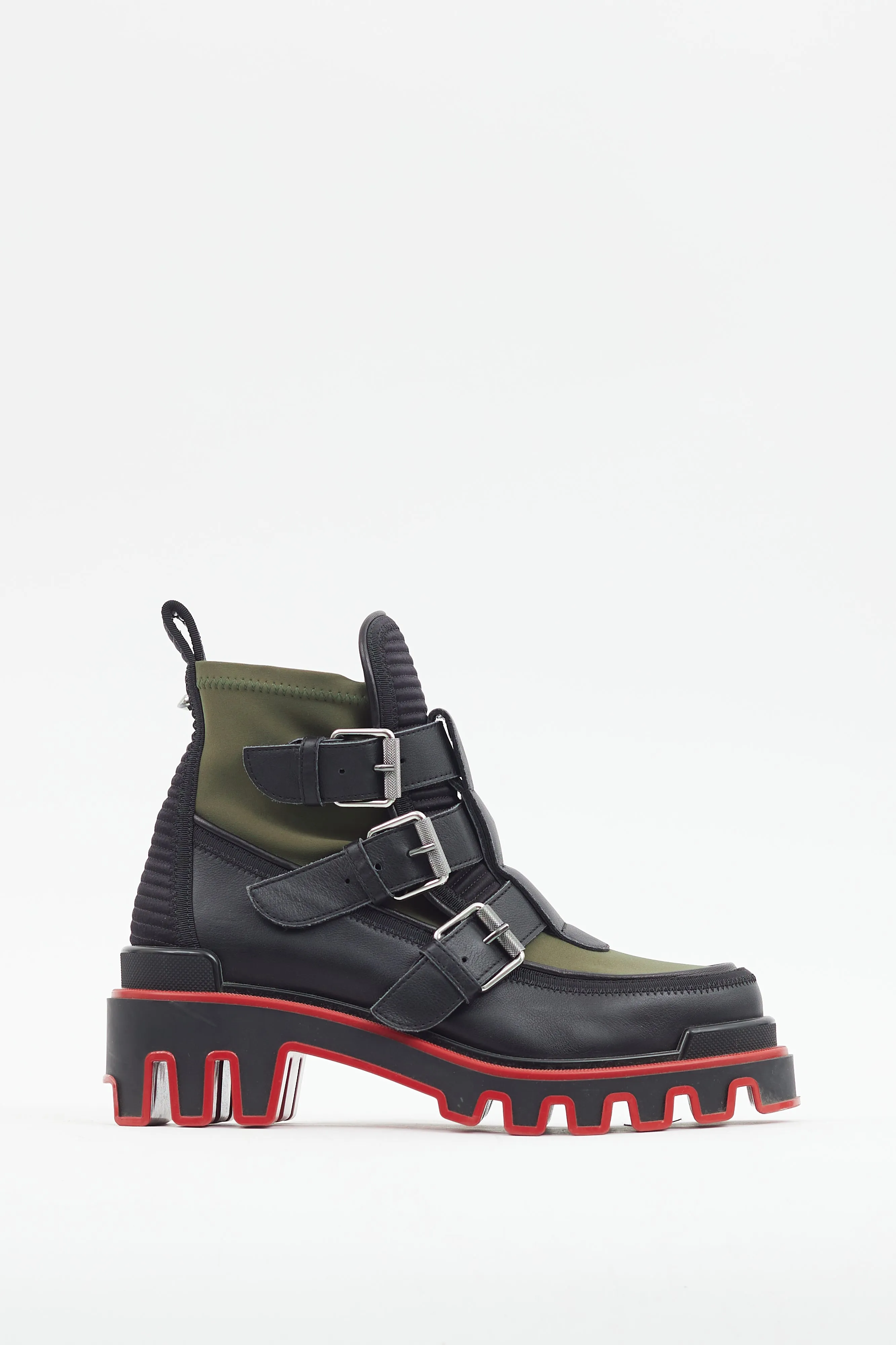 Green & Black Dune Buckle Boot