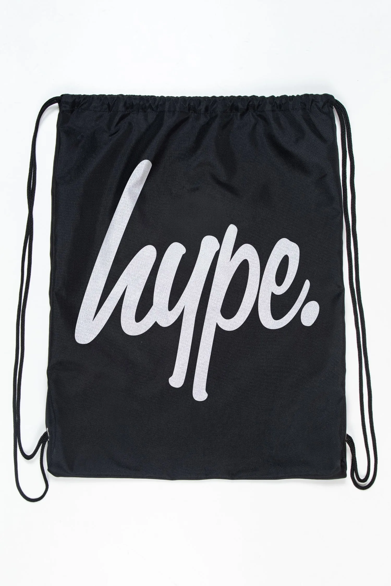 Hype Unisex Black Script Drawstring Bag