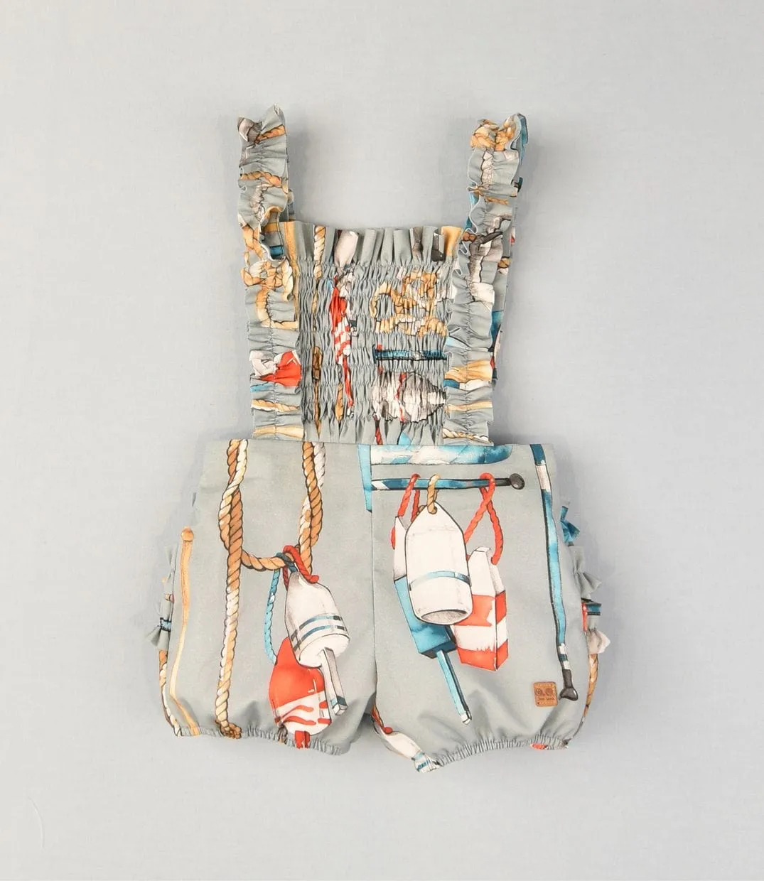 JOSE VARON - Nautical Romper - Blue