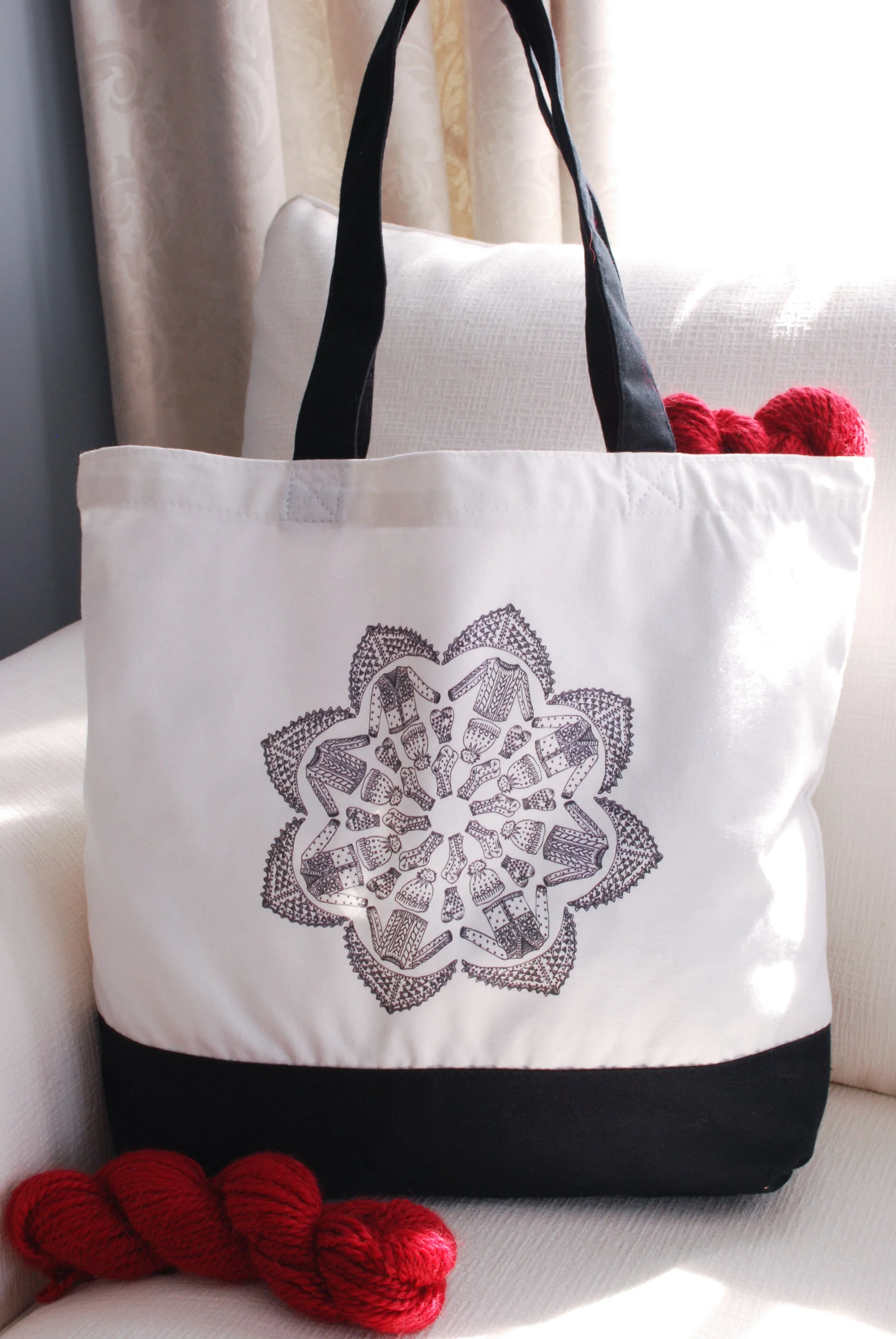 Kaleidoscope Knits Tote Bag for Knitters