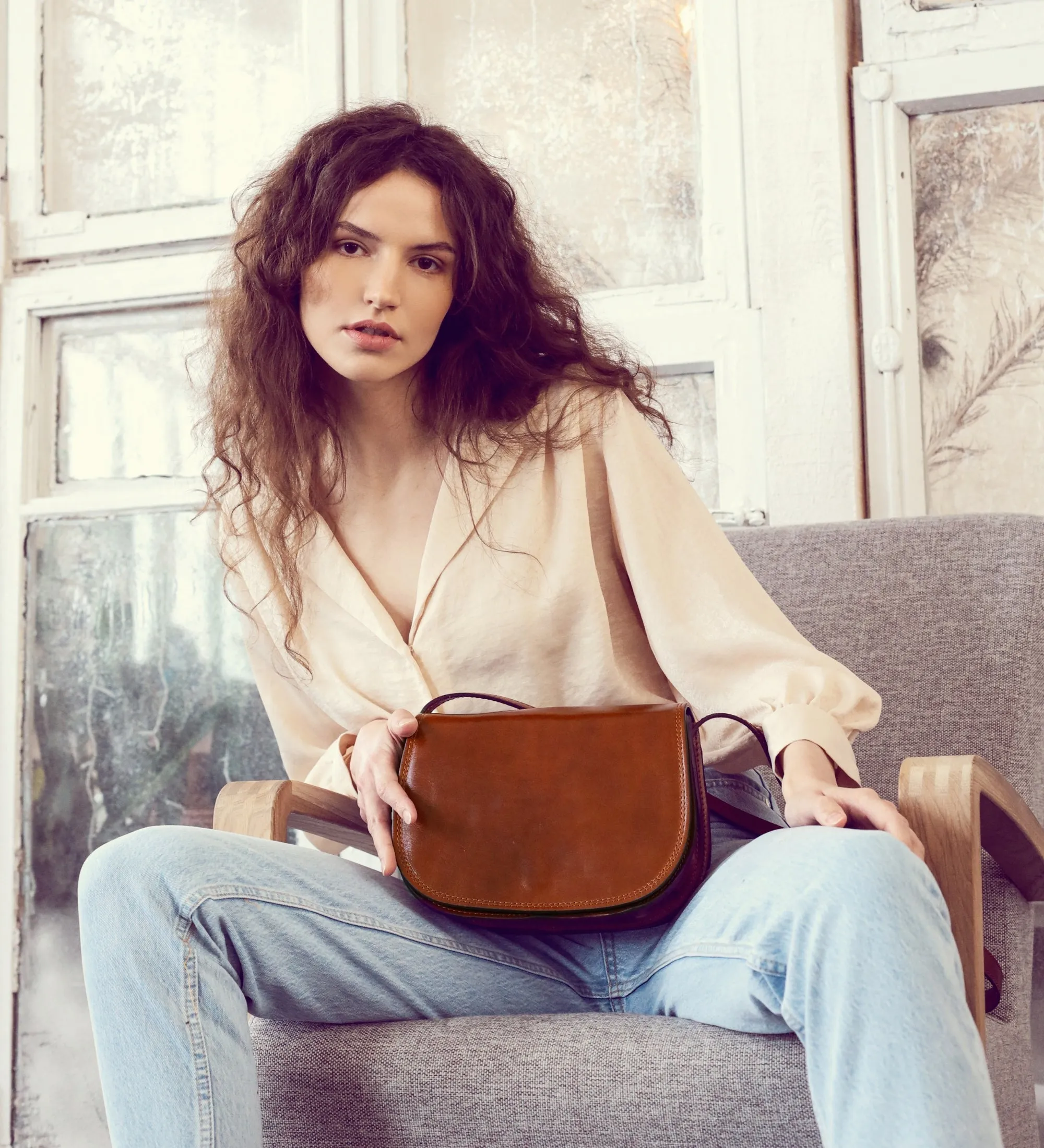 Leather Saddle Bag Cross Body Bag for Women - Moonfleet