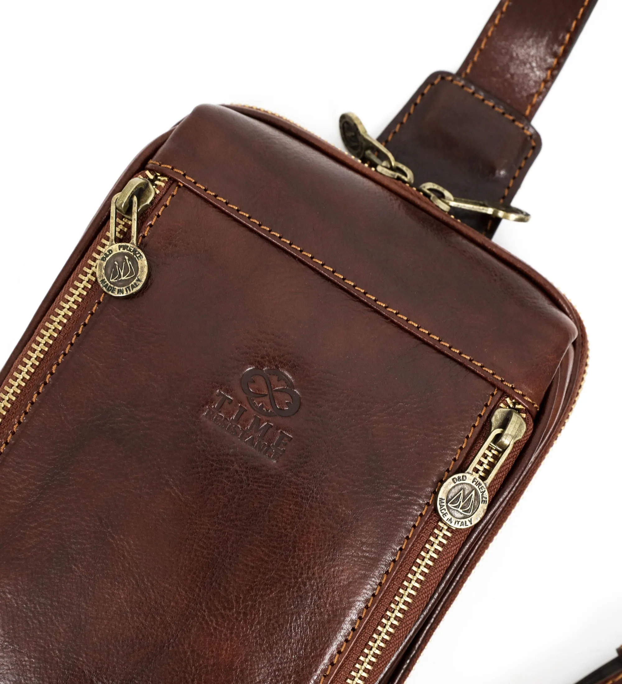 Leather Sling Bag Chest Bag - Kim