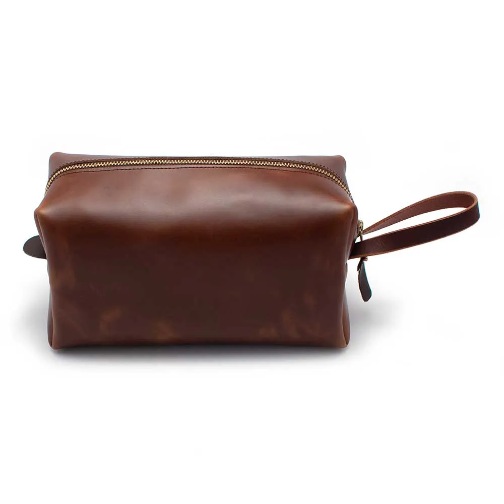 Leather Travel Kit-Waxy Brown