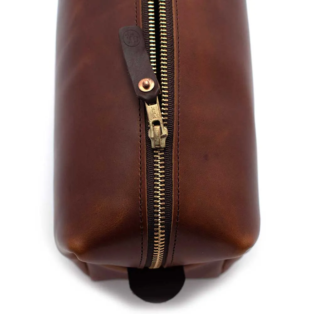 Leather Travel Kit-Waxy Brown