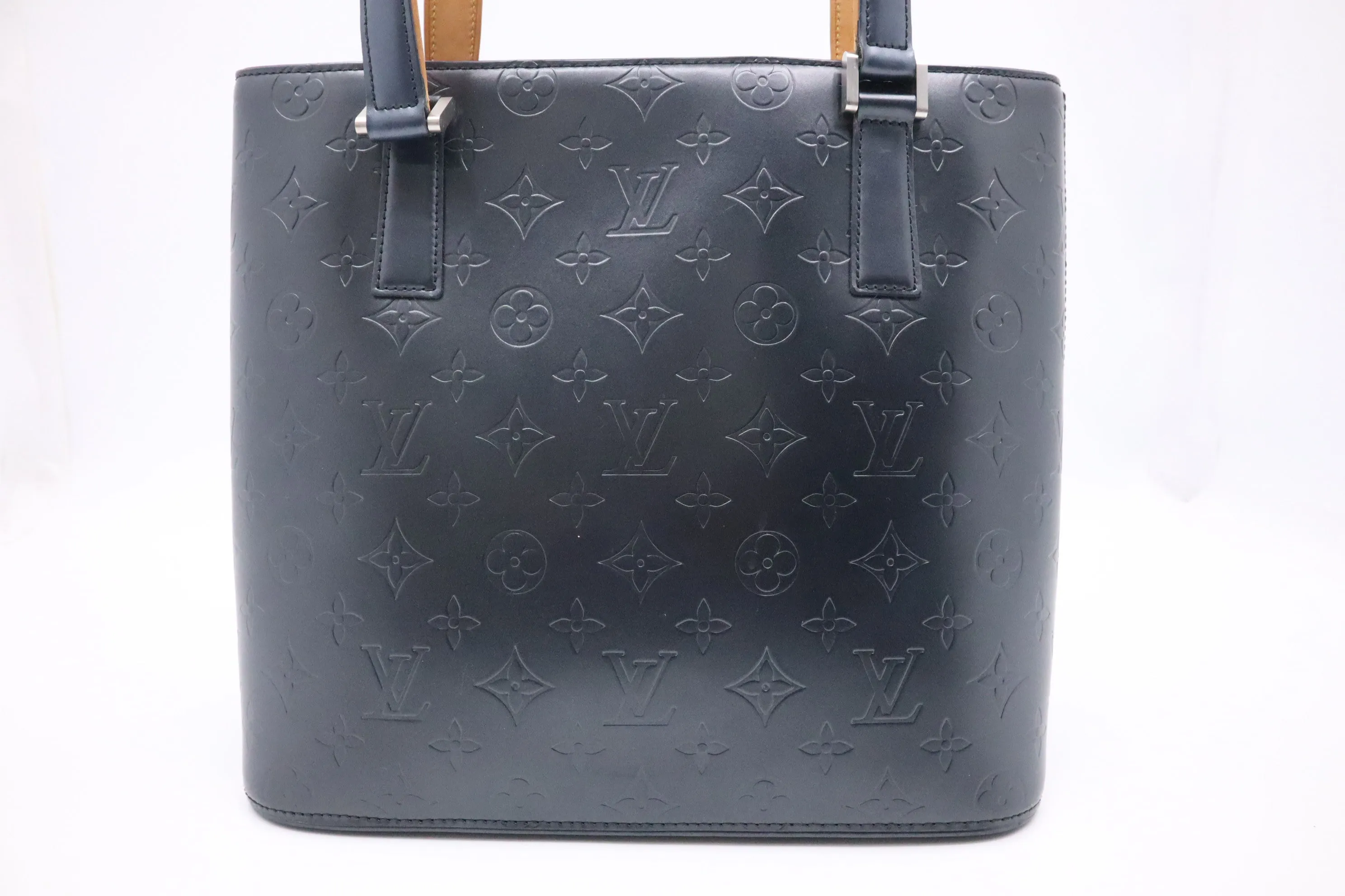 Louis Vuitton Stockton in Grey-Blue Mat Canvas