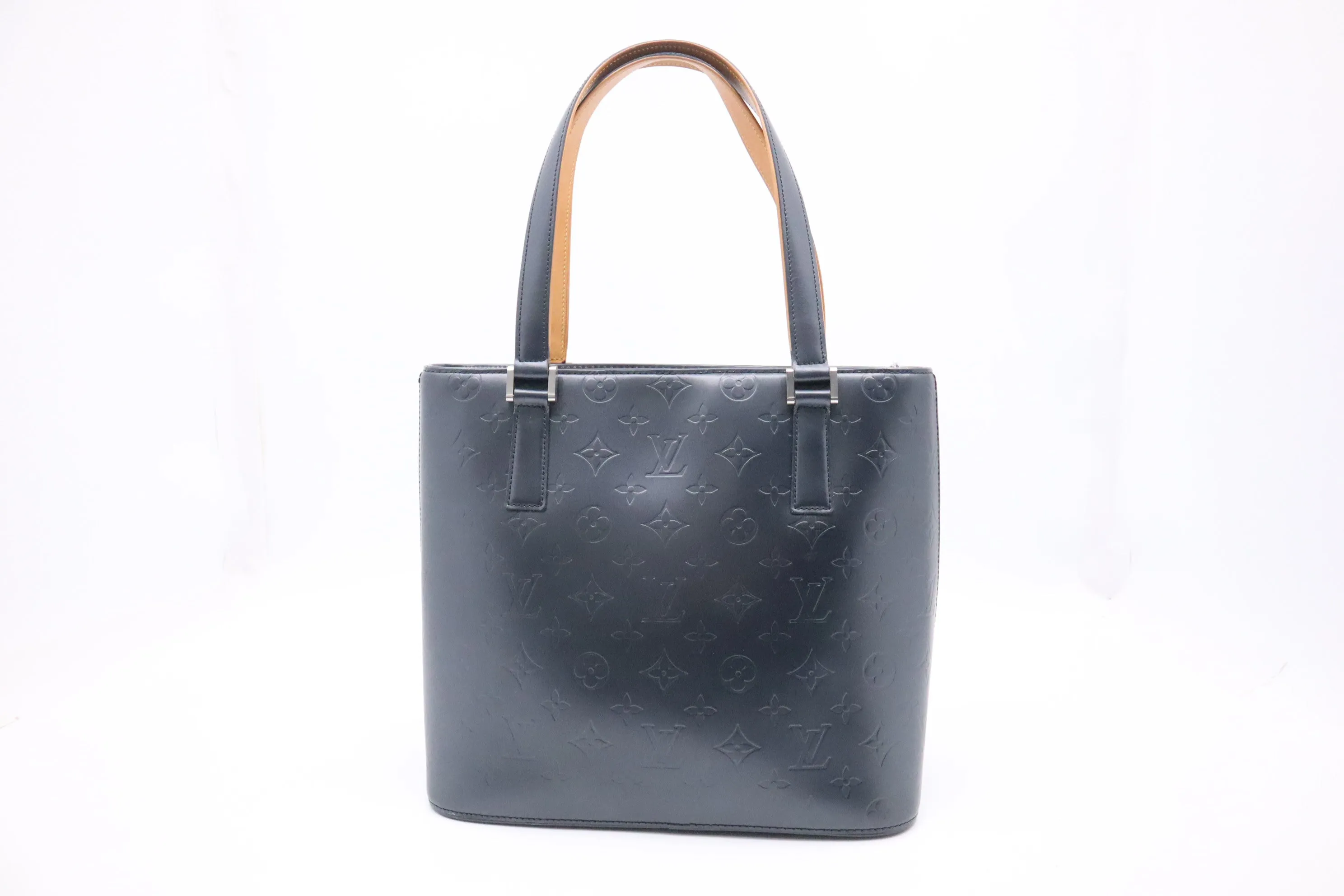 Louis Vuitton Stockton in Grey-Blue Mat Canvas