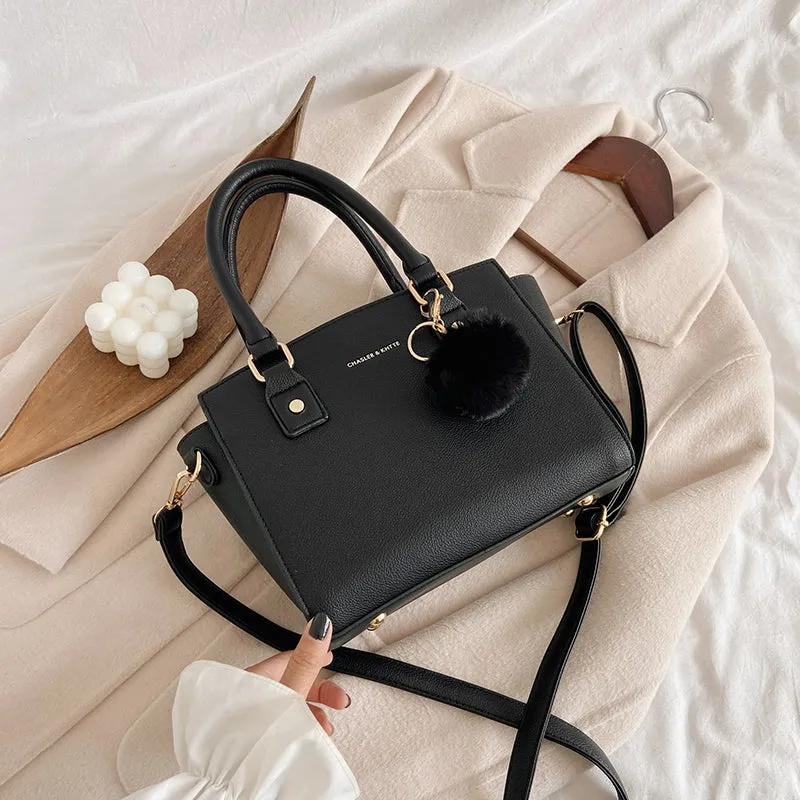 Luxury Designer Brand Women's Handbag All Leather Street Wear Fashion