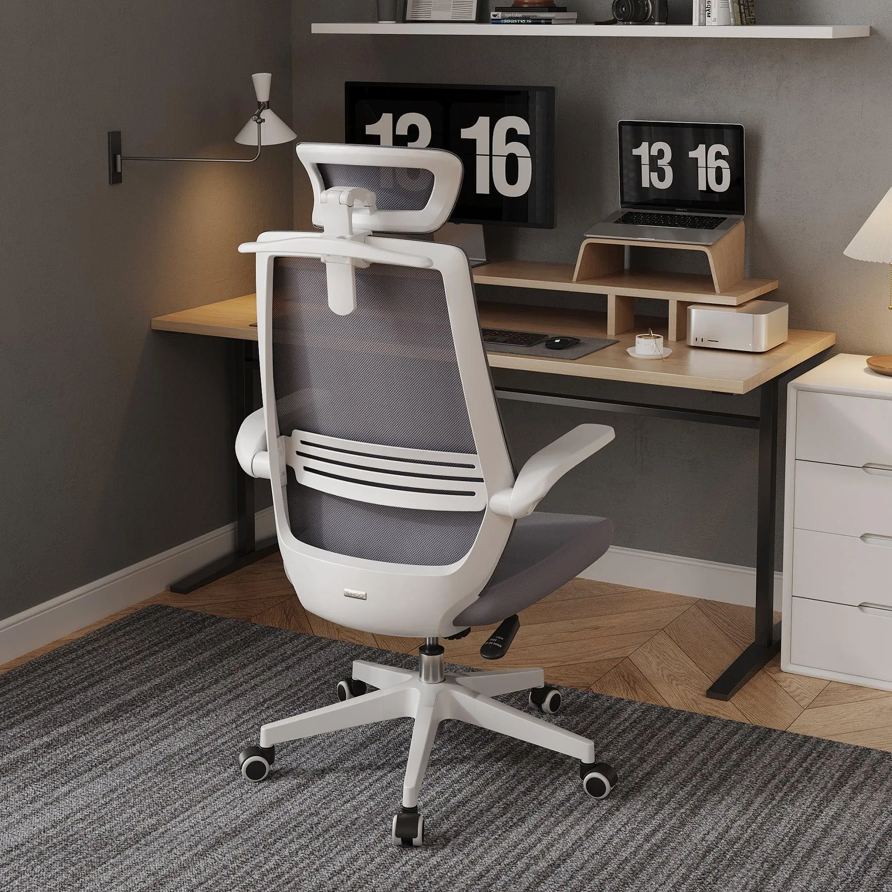 M76A Ergonomic Office Chair with Headrest