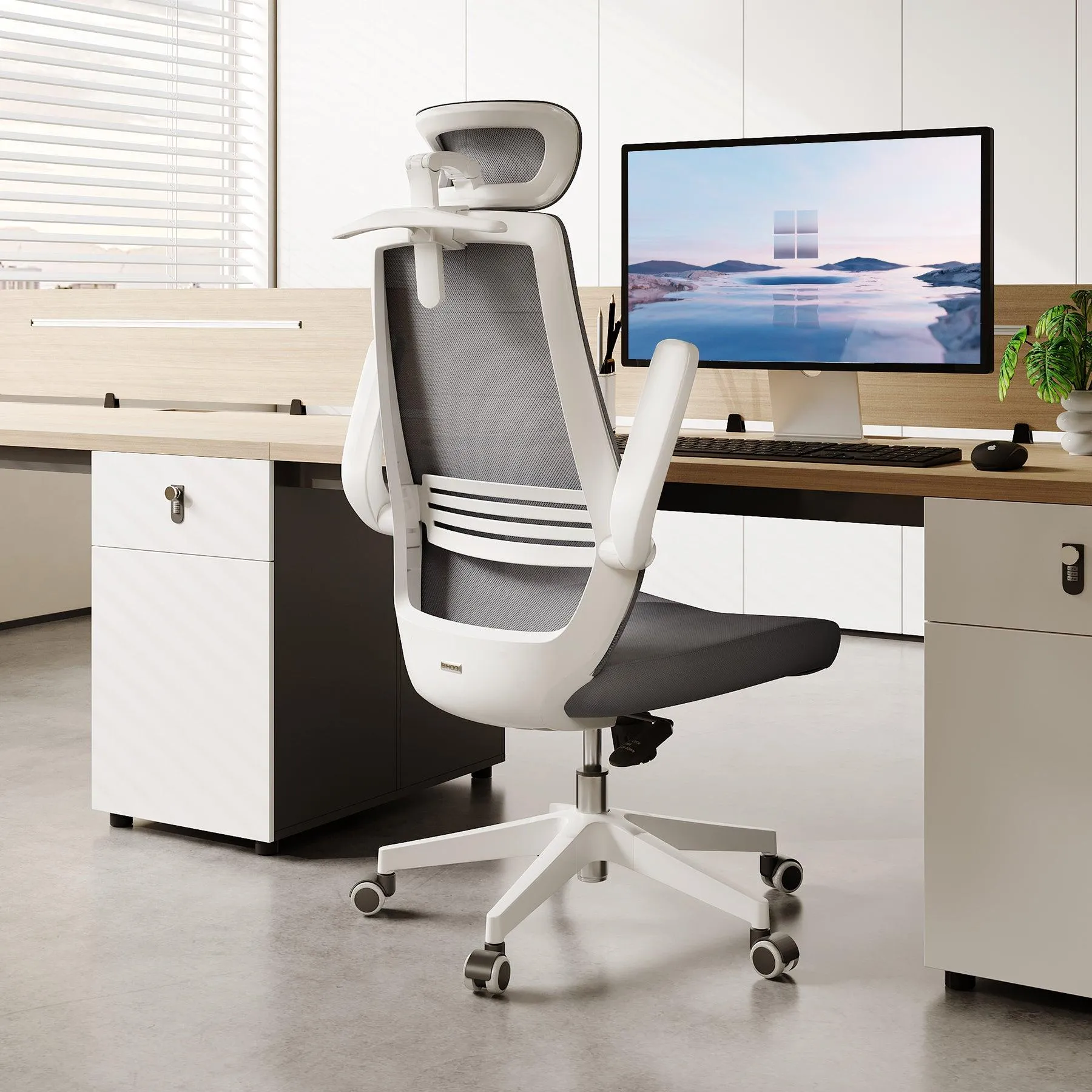 M76A Ergonomic Office Chair with Headrest