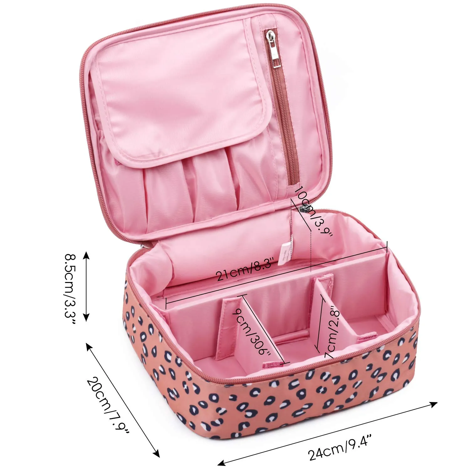 Narwey Travel Large Cosmetic Case Makeup Bag