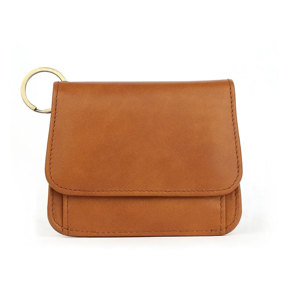 New Oil Waxed Leather Ladies Coin Purse Card Bag