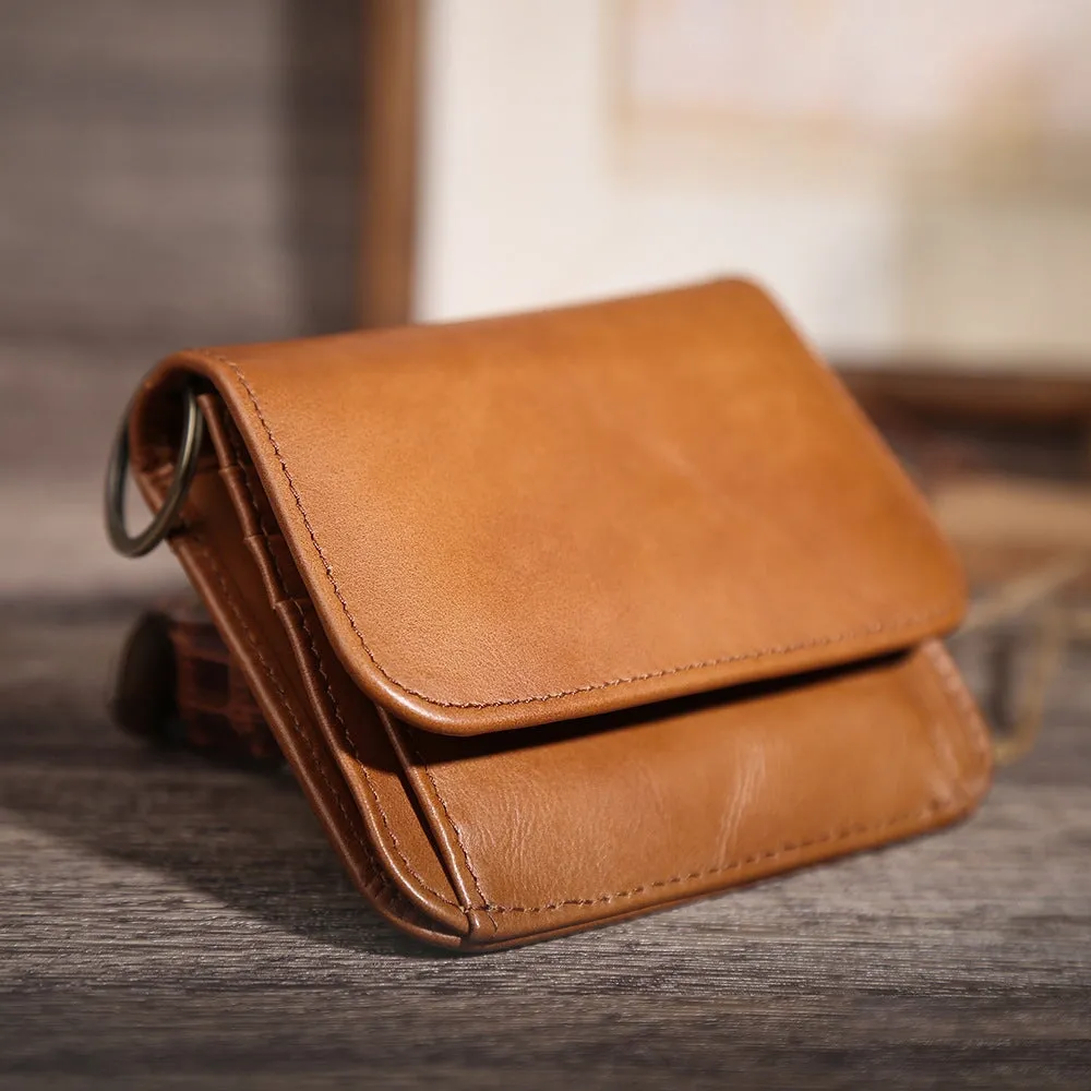 New Oil Waxed Leather Ladies Coin Purse Card Bag