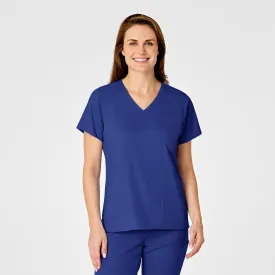 PRO Women's Four Pocket V-Neck Scrub Top - Galaxy Blue