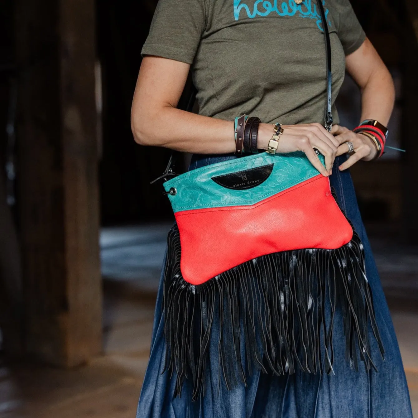 Rodeo Collection | Jackie Crossbody | Cactus Rose   Scarlet