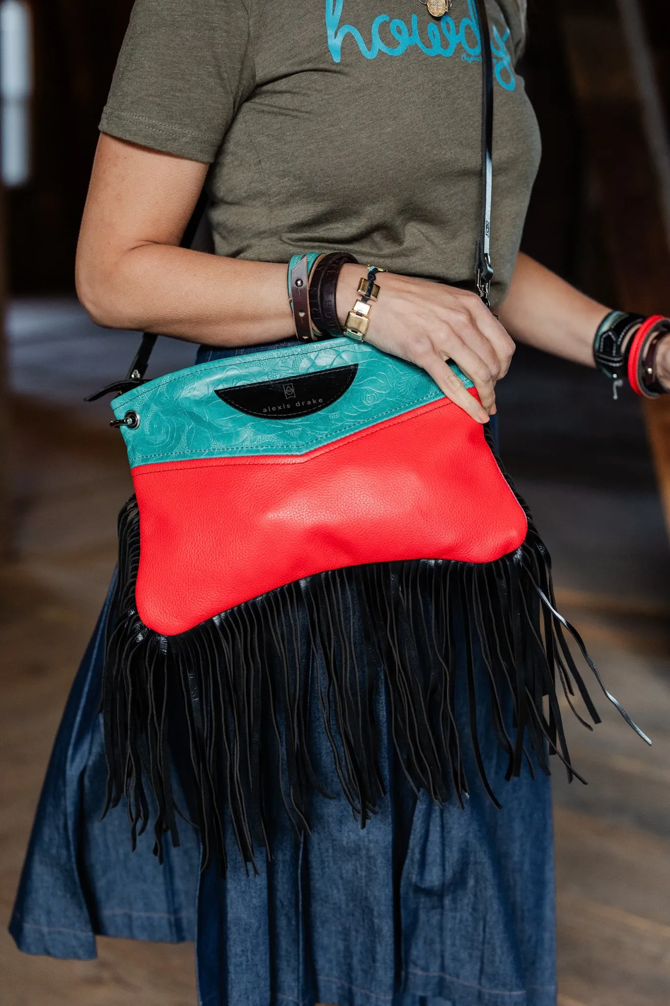 Rodeo Collection | Jackie Crossbody | Cactus Rose   Scarlet