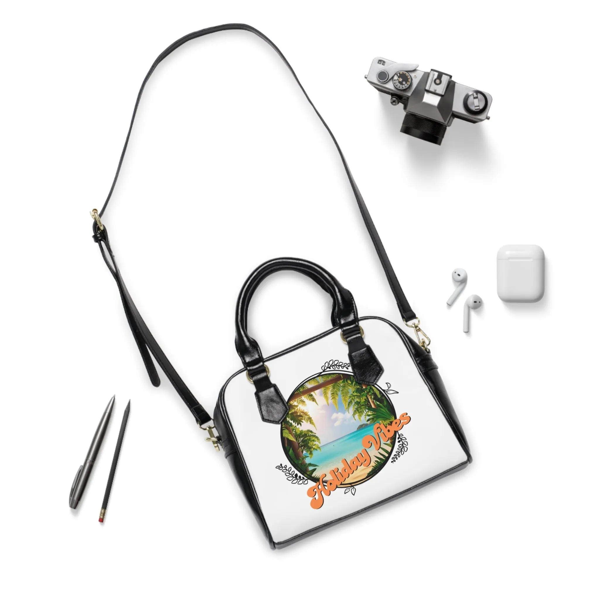 Shoulder Handbag - Holiday Vibes Beach Scene Purse