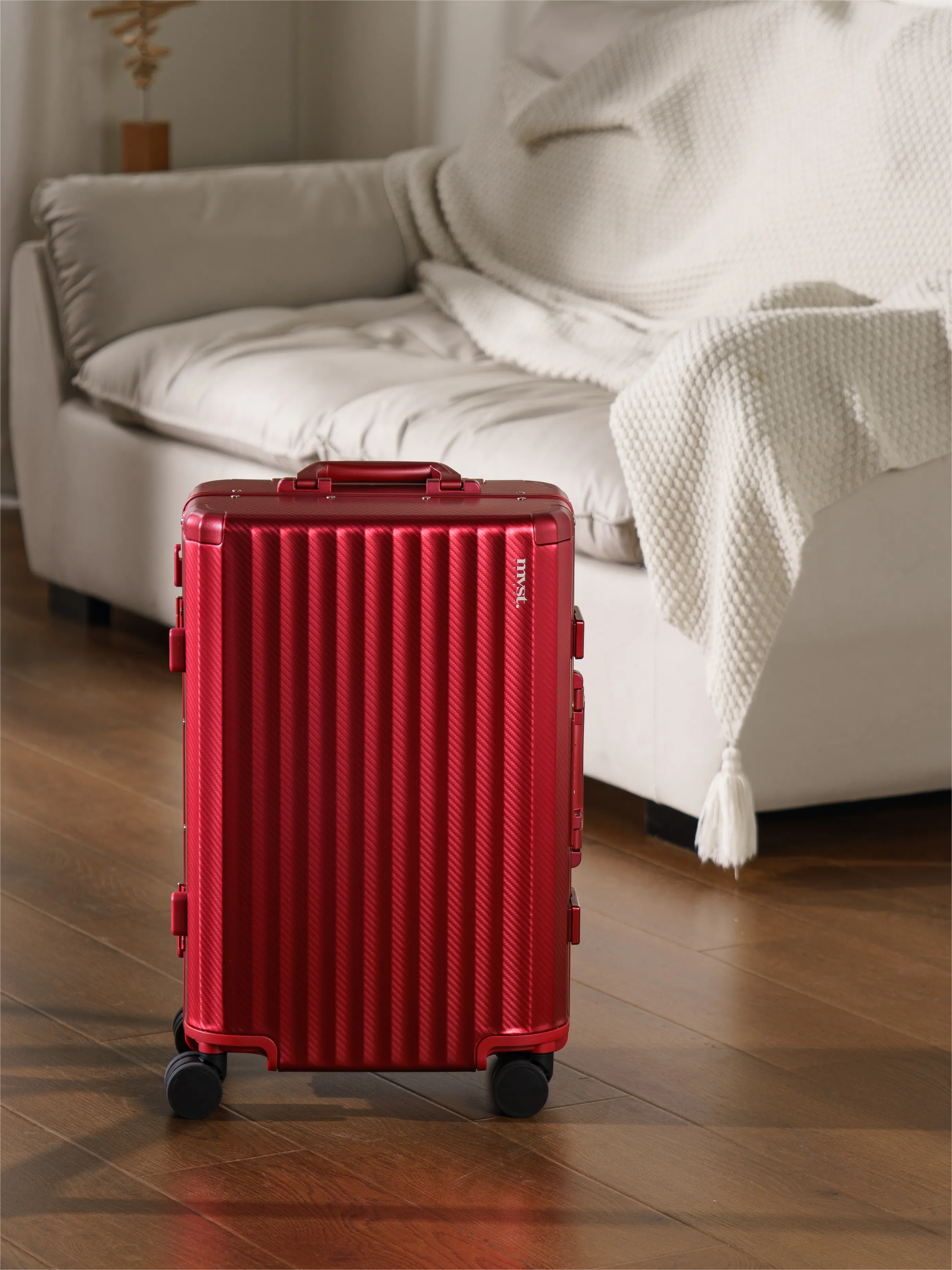 SPACE Aluminum Suitcase Red