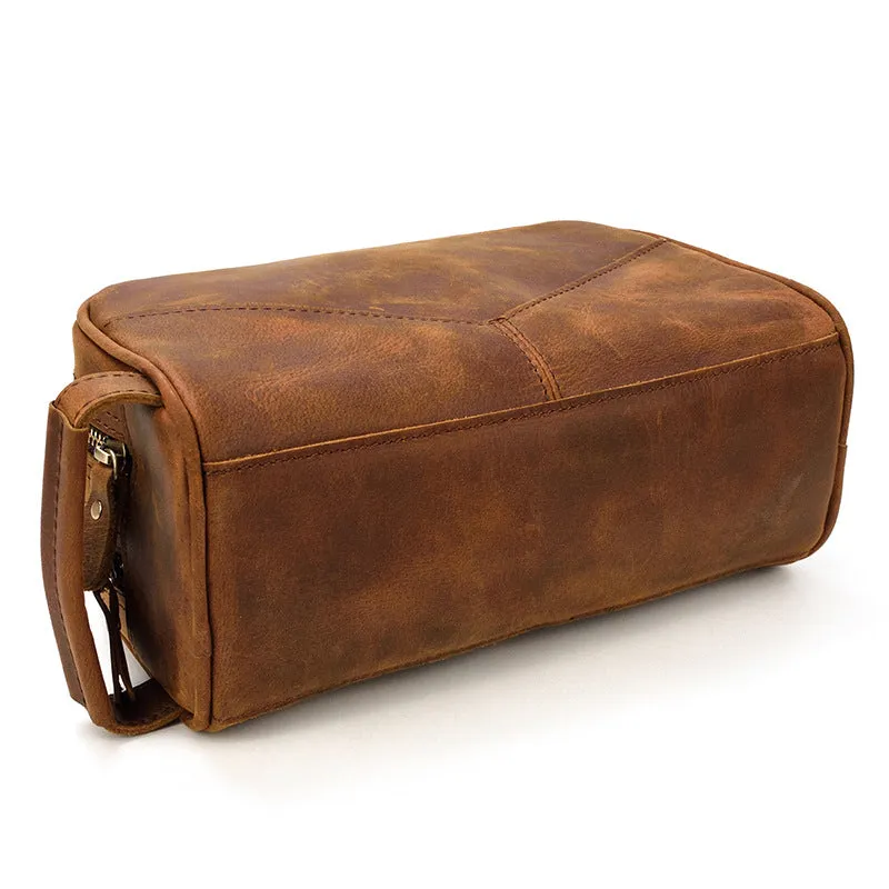 Vintage Cowhide Leather Toiletry Bag 9544