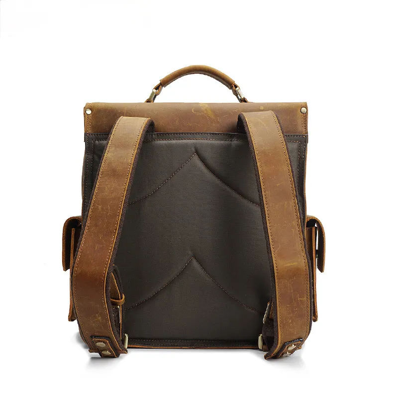 Vintage Men's Leather Computer Backpack P8057