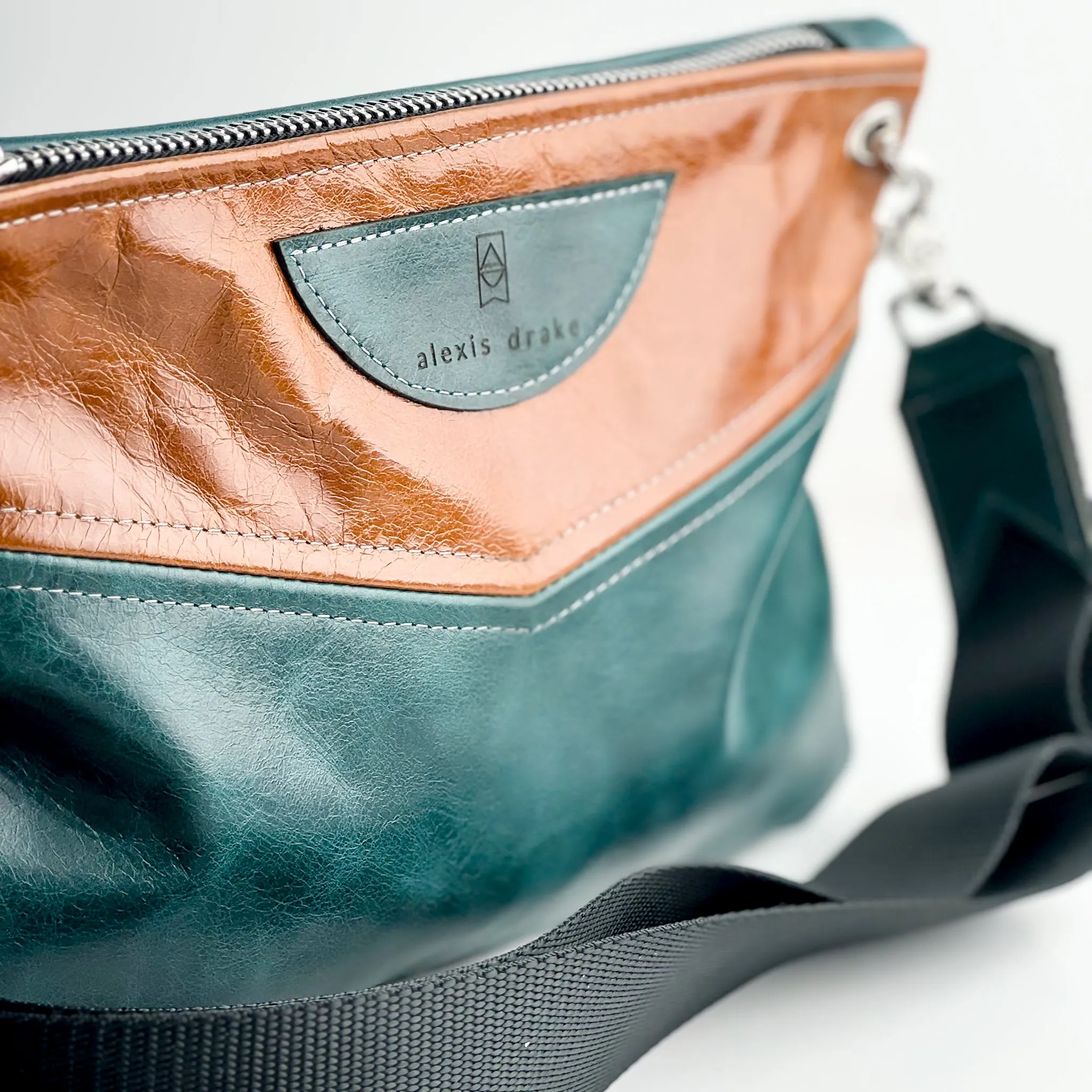 Western Woods Collection | Jackie Crossbody | Bourbon   Teal Spruce