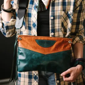 Western Woods Collection | Jackie Crossbody | Bourbon   Teal Spruce